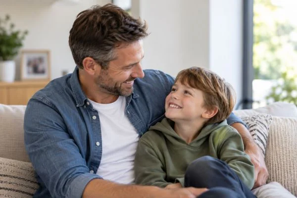 father and child happy - child maintenance mediation Ryde